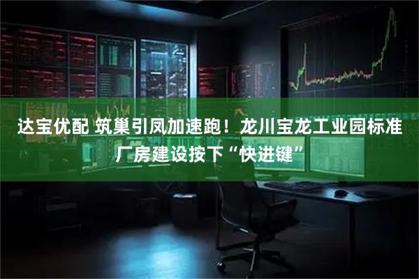 达宝优配 筑巢引凤加速跑！龙川宝龙工业园标准厂房建设按下“快进键”